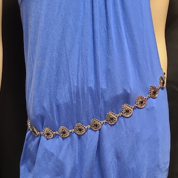 Source Unknown Accessories - Vintage Waist Belt With Silver Embellishment Vintage Y2K 34" LONG